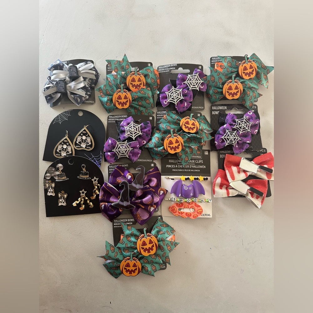 Bundle / Halloween Themed Kids Hair Accessories‎ Set